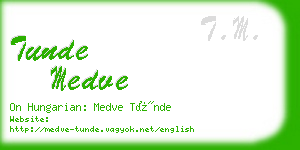 tunde medve business card